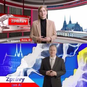 Anna e Jan: gli AI news presenter di TV Brno 1.