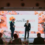 Maurizio Caviglia, Mauro Ferrando, Attilio Reinhardt sul palco della serata inaugurale di Euroflora 2025