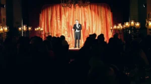 Attilio Reinhardt as Master of Ceremonies at the official Venice Carnival 2011 dinner show, Casino di Ca' Vendramin Calergi, Venice.