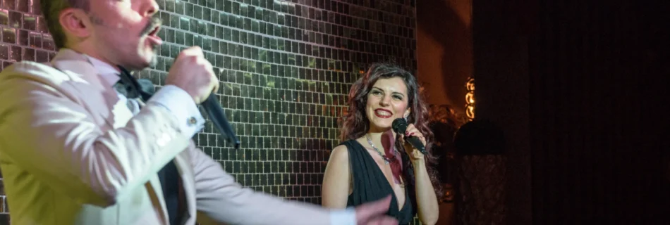 Veronica Marcato presentatrice e Attilio Reinhardt presentatore